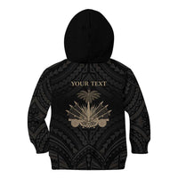 Personalized Haiti First Black Republic Kid Hoodie Negre Marron With Map And Flag