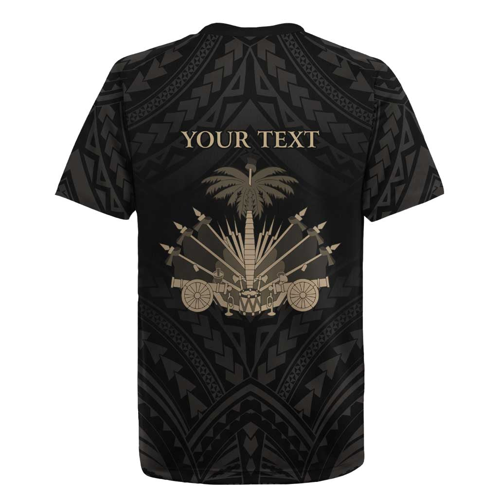 Personalized Haiti First Black Republic Rugby Jersey Negre Marron With Map And Flag