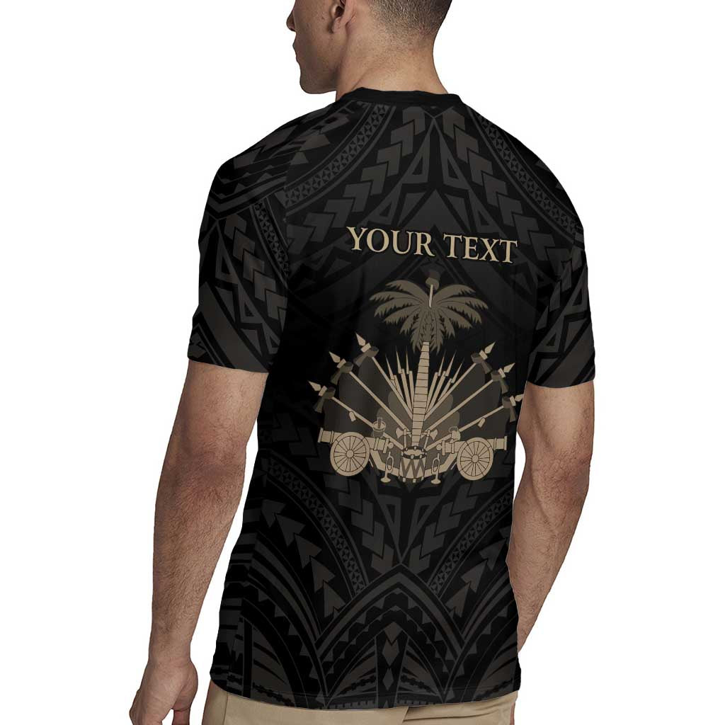 Personalized Haiti First Black Republic Rugby Jersey Negre Marron With Map And Flag