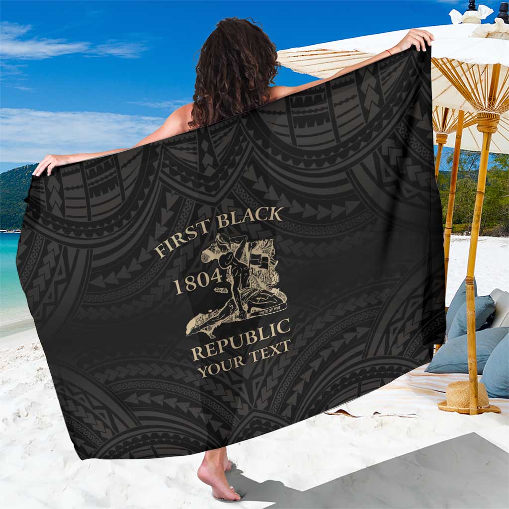 Personalized Haiti First Black Republic Sarong Negre Marron With Map And Flag