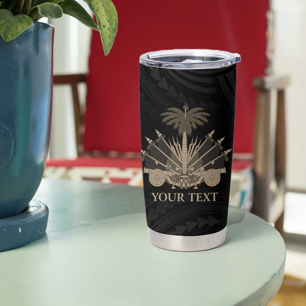 Personalized Haiti First Black Republic Tumbler Cup Negre Marron With Map And Flag