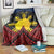 Personalized Philippines Blanket Polynesian Tribal Tattoo with Filipino Flag Motif