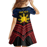 Personalized Philippines Family Matching Mermaid Dress and Hawaiian Shirt Polynesian Tribal Tattoo with Filipino Flag Motif LT9 - Polynesian Pride