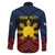 Personalized Philippines Family Matching Off The Shoulder Long Sleeve Dress and Hawaiian Shirt Polynesian Tribal Tattoo with Filipino Flag Motif
