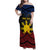 Personalized Philippines Family Matching Off Shoulder Maxi Dress and Hawaiian Shirt Polynesian Tribal Tattoo with Filipino Flag Motif