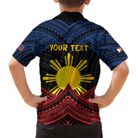 Personalized Philippines Family Matching Summer Maxi Dress and Hawaiian Shirt Polynesian Tribal Tattoo with Filipino Flag Motif LT9 - Polynesian Pride