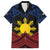 Personalized Philippines Family Matching Summer Maxi Dress and Hawaiian Shirt Polynesian Tribal Tattoo with Filipino Flag Motif
