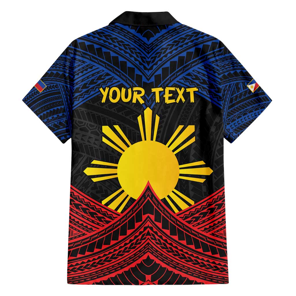 Personalized Philippines Family Matching Summer Maxi Dress and Hawaiian Shirt Polynesian Tribal Tattoo with Filipino Flag Motif LT9 - Polynesian Pride