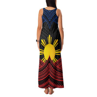 Personalized Philippines Family Matching Tank Maxi Dress and Hawaiian Shirt Polynesian Tribal Tattoo with Filipino Flag Motif LT9 - Polynesian Pride