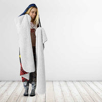 Personalized Philippines Hooded Blanket Polynesian Tribal Tattoo with Filipino Flag Motif