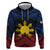 Personalized Philippines Hoodie Polynesian Tribal Tattoo with Filipino Flag Motif