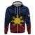 Personalized Philippines Hoodie Polynesian Tribal Tattoo with Filipino Flag Motif