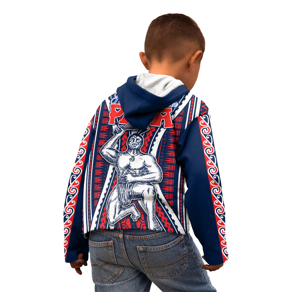 Personalised Aotearoa Father's Day Gift For Dad Kid Hoodie Aroha Ahau Ki A Koe Papa - Maori Style Pattern LT9 - Polynesian Pride
