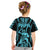 Personalised Aotearoa Father's Day Gift For Dad Kid T Shirt Aroha Ahau Ki A Koe Papa - Aqua Maori Style Pattern LT9 - Polynesian Pride