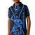 Personalised Aotearoa Father's Day Gift For Dad Kid Polo Shirt Aroha Ahau Ki A Koe Papa - Blue Maori Style Pattern LT9 Kid Blue - Polynesian Pride