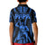 Personalised Aotearoa Father's Day Gift For Dad Kid Polo Shirt Aroha Ahau Ki A Koe Papa - Blue Maori Style Pattern LT9 - Polynesian Pride