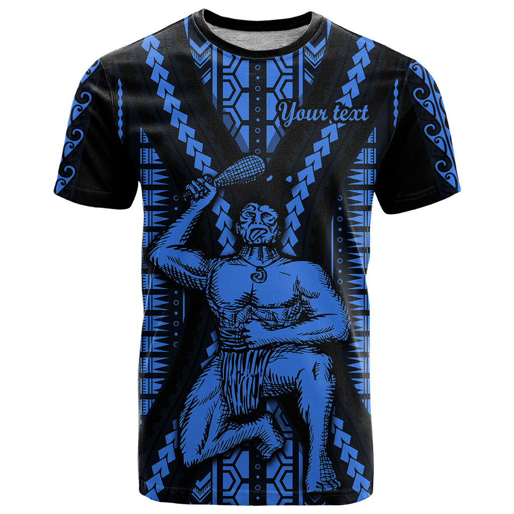 Custom Aotearoa Fathers Day Gift For Dad T Shirt Aroha Ahau Ki A Koe Papa Blue Maori Style Pattern LT9 Blue - Polynesian Pride