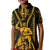 Personalised Aotearoa Father's Day Gift For Dad Kid Polo Shirt Aroha Ahau Ki A Koe Papa - Gold Maori Style Pattern LT9 Kid Gold - Polynesian Pride