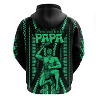 Custom Maori Fathers Day New Zealand Hoodie Aroha Ahau Ki A Koe Papa Green LT9 - Polynesian Pride