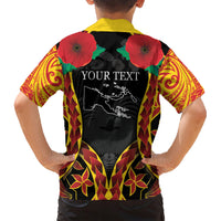 Personalised Papua New Guinea Remembrance Day Family Matching Short Sleeve Bodycon Dress and Hawaiian Shirt LT9 - Polynesian Pride