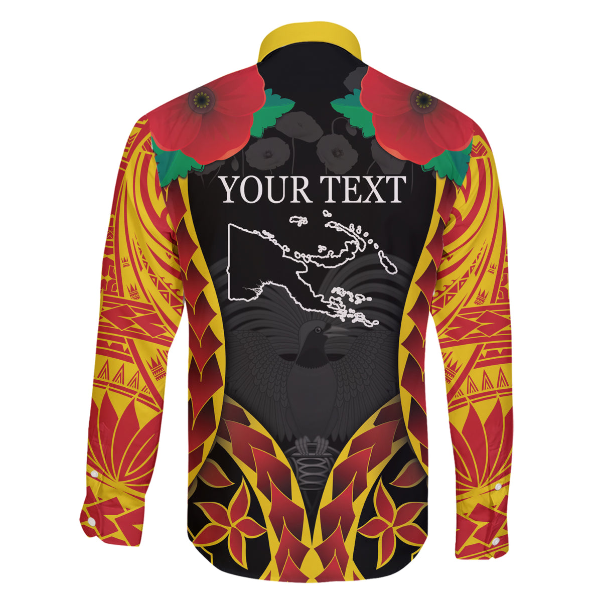 Personalised Papua New Guinea Remembrance Day Family Matching Short Sleeve Bodycon Dress and Hawaiian Shirt LT9 - Polynesian Pride
