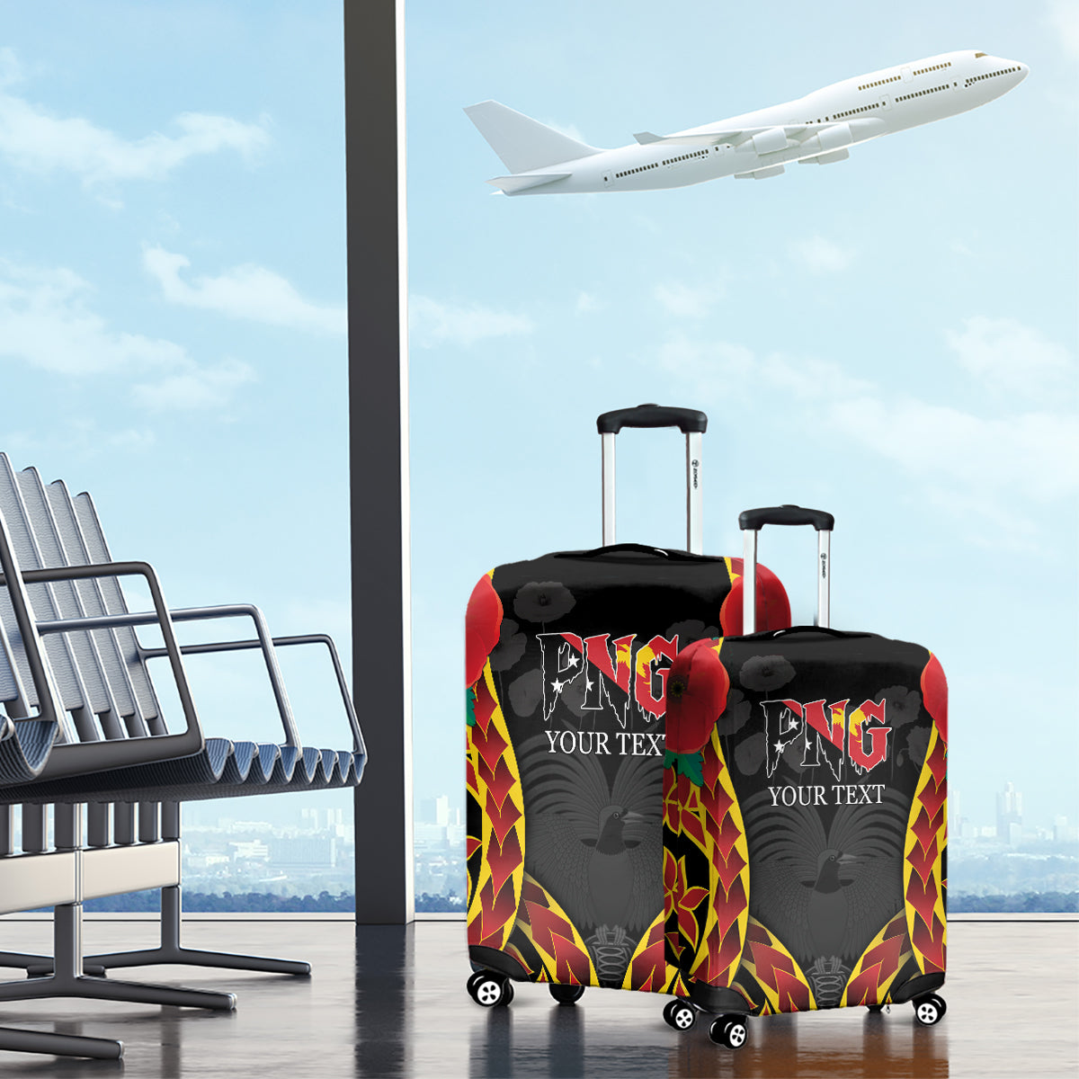 Personalised Papua New Guinea Remembrance Day Luggage Cover
