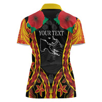 Personalised Papua New Guinea Remembrance Day Women Polo Shirt