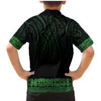 New Zealand Maori Kowhaiwhai Family Matching Mermaid Dress and Hawaiian Shirt Kakariki Maui and Mangopare LT9 - Polynesian Pride