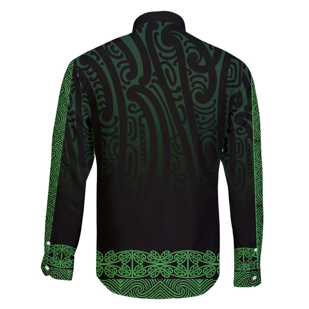 New Zealand Maori Kowhaiwhai Family Matching Off Shoulder Maxi Dress and Hawaiian Shirt Kakariki Maui and Mangopare LT9 - Polynesian Pride