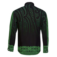 New Zealand Maori Kowhaiwhai Family Matching Summer Maxi Dress and Hawaiian Shirt Kakariki Maui and Mangopare LT9 - Polynesian Pride