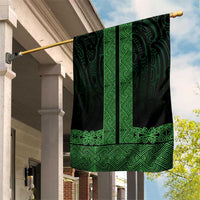 New Zealand Maori Kowhaiwhai Garden Flag Kakariki Maui and Mangopare LT9 House Flag Green - Polynesian Pride