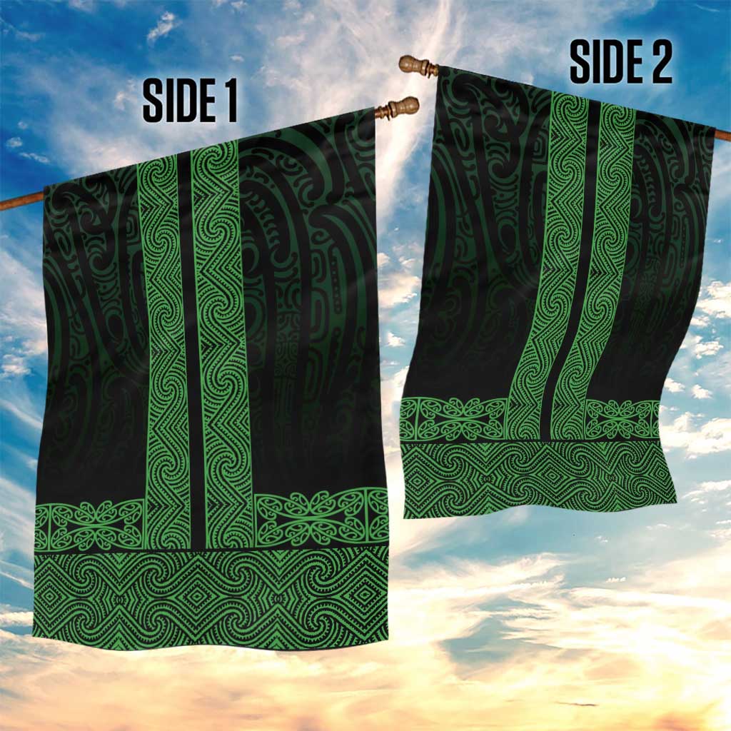 New Zealand Maori Kowhaiwhai Garden Flag Kakariki Maui and Mangopare LT9 - Polynesian Pride