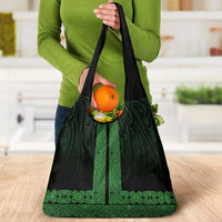 New Zealand Maori Kowhaiwhai Grocery Bag Kakariki Maui and Mangopare LT9 - Polynesian Pride