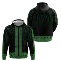 New Zealand Maori Kowhaiwhai Hoodie Kakariki Maui and Mangopare LT9 - Polynesian Pride