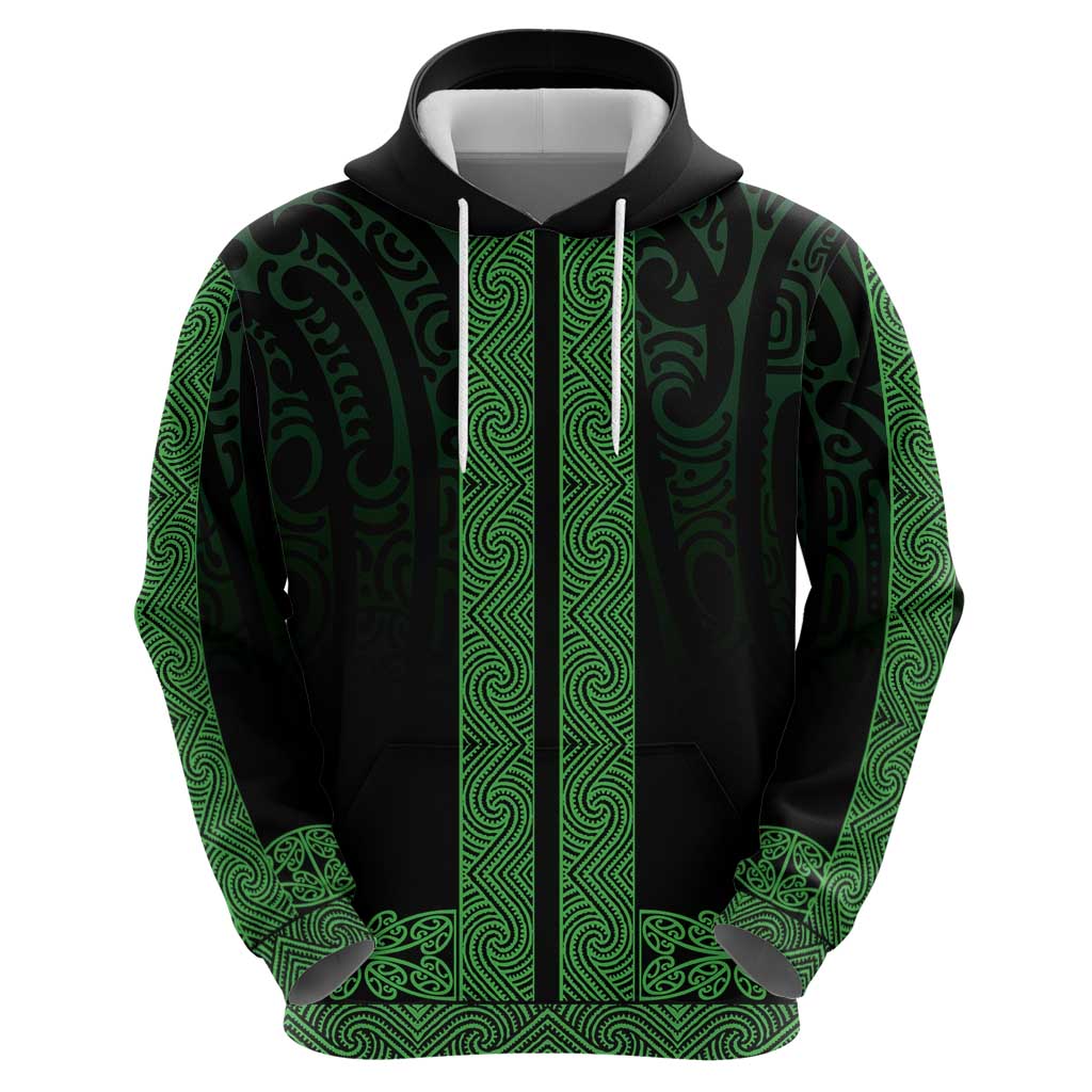 New Zealand Maori Kowhaiwhai Hoodie Kakariki Maui and Mangopare LT9 - Polynesian Pride