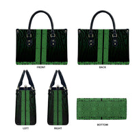 New Zealand Maori Kowhaiwhai Leather Bag Kakariki Maui and Mangopare - Polynesian Pride