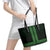 New Zealand Maori Kowhaiwhai Leather Tote Bag Kakariki Maui and Mangopare