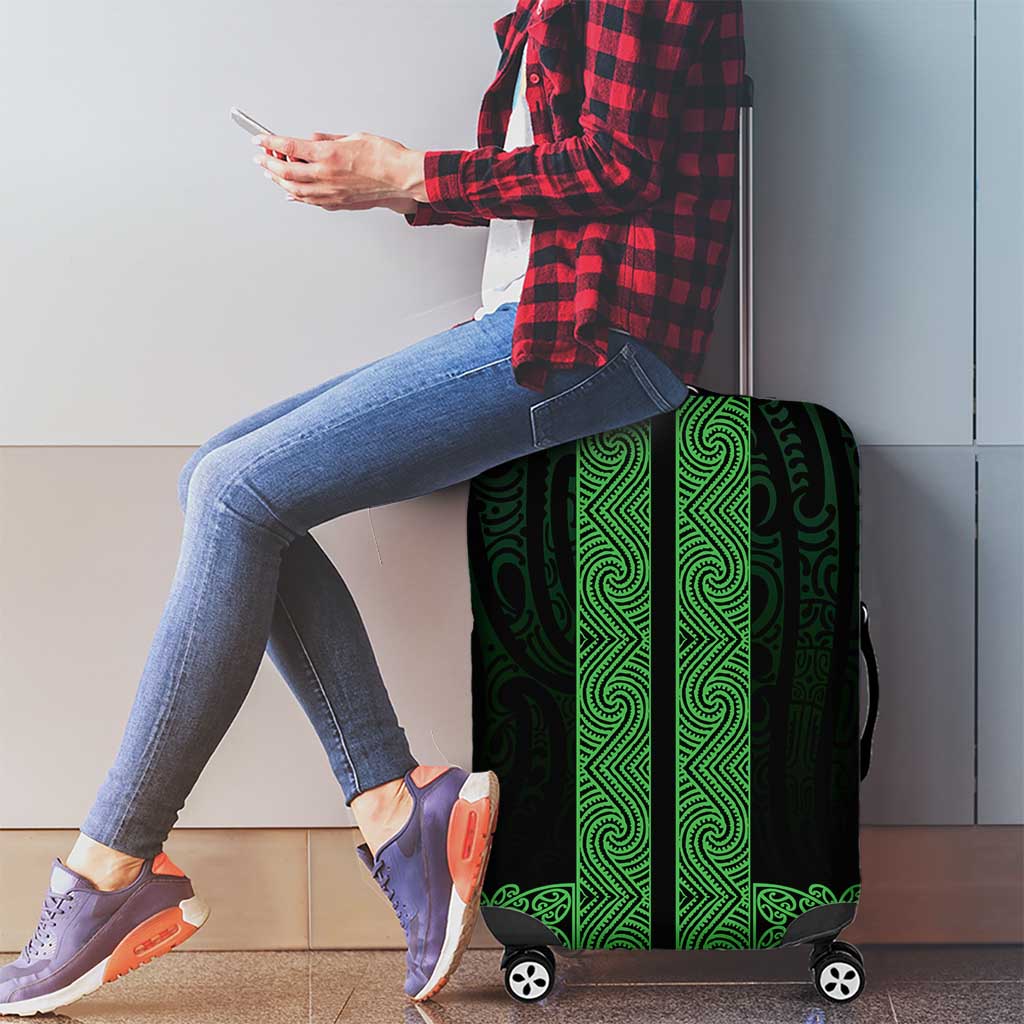 New Zealand Maori Kowhaiwhai Luggage Cover Kakariki Maui and Mangopare LT9 - Polynesian Pride
