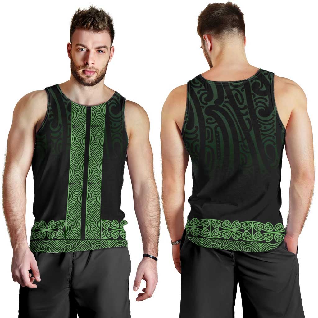 New Zealand Maori Kowhaiwhai Men Tank Top Kakariki Maui and Mangopare LT9 - Polynesian Pride