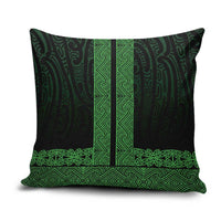 New Zealand Maori Kowhaiwhai Pillow Cover Kakariki Maui and Mangopare LT9 Green - Polynesian Pride
