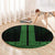 New Zealand Maori Kowhaiwhai Round Carpet Kakariki Maui and Mangopare