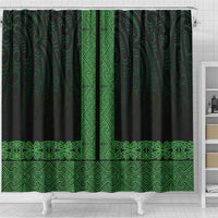 New Zealand Maori Kowhaiwhai Shower Curtain Kakariki Maui and Mangopare LT9 - Polynesian Pride