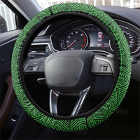 New Zealand Maori Kowhaiwhai Steering Wheel Cover Kakariki Maui and Mangopare LT9 - Polynesian Pride
