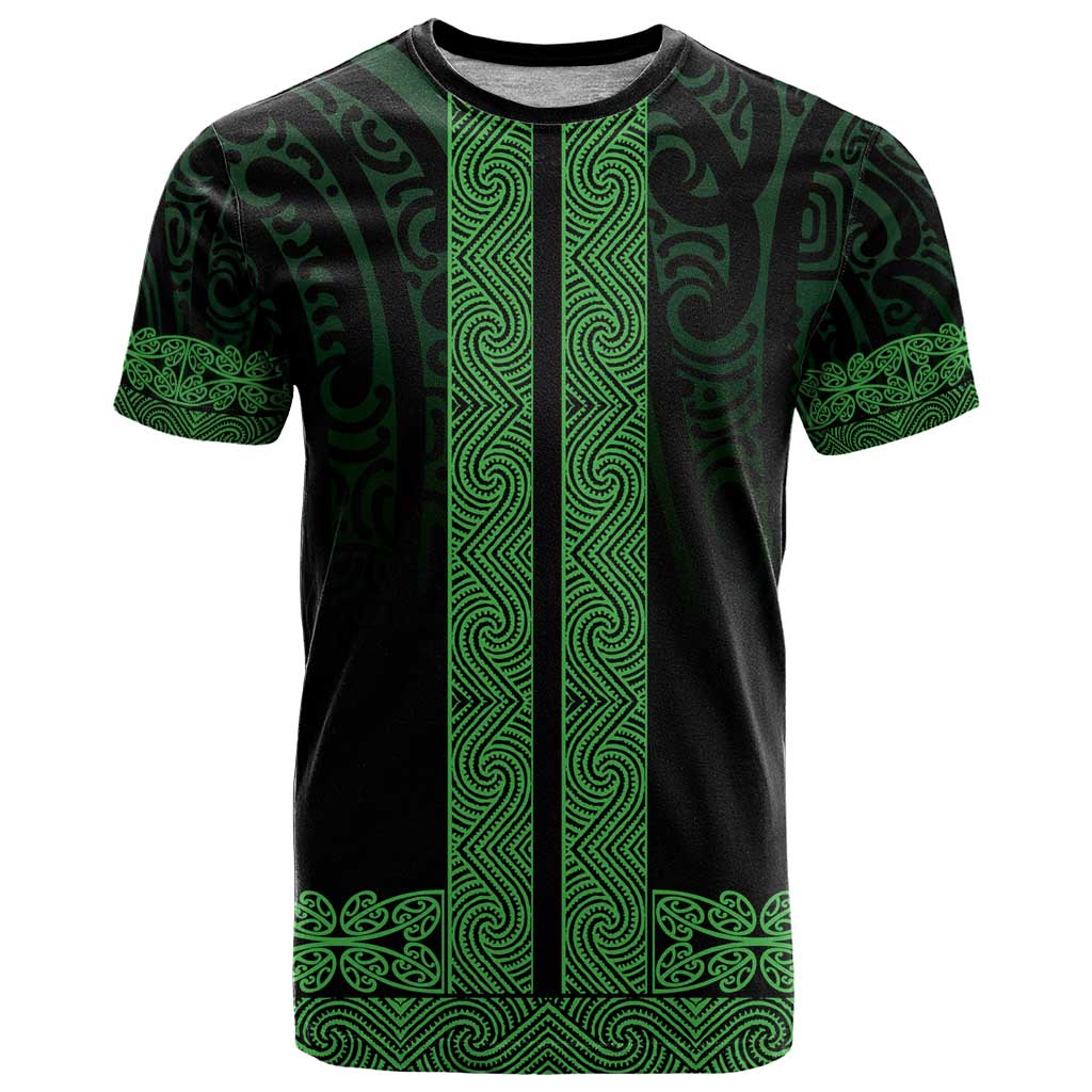New Zealand Maori Kowhaiwhai T Shirt Kakariki Maui and Mangopare LT9 Green - Polynesian Pride