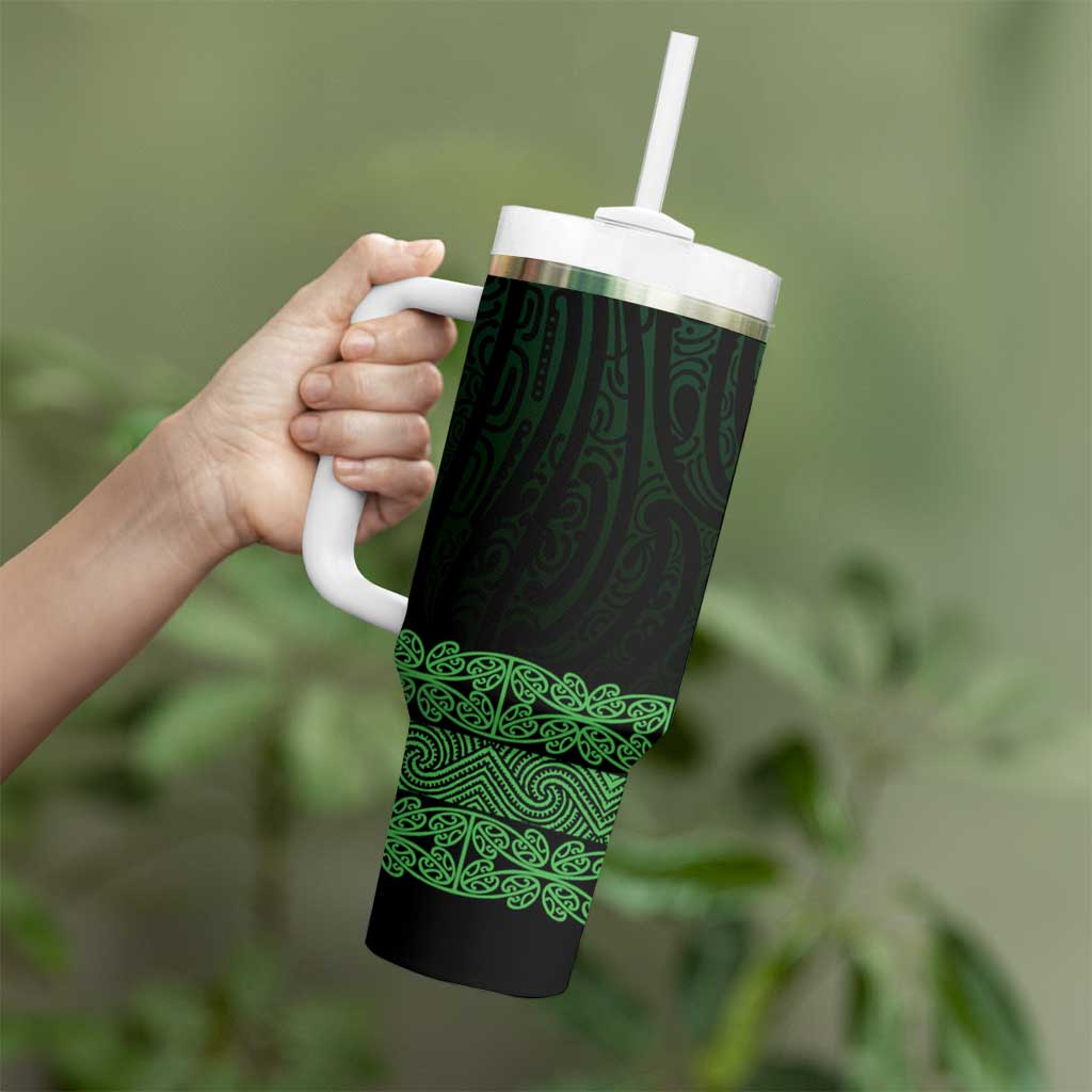 New Zealand Maori Kowhaiwhai Tumbler With Handle Kakariki Maui and Mangopare LT9 - Polynesian Pride