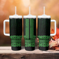 New Zealand Maori Kowhaiwhai Tumbler With Handle Kakariki Maui and Mangopare LT9 - Polynesian Pride