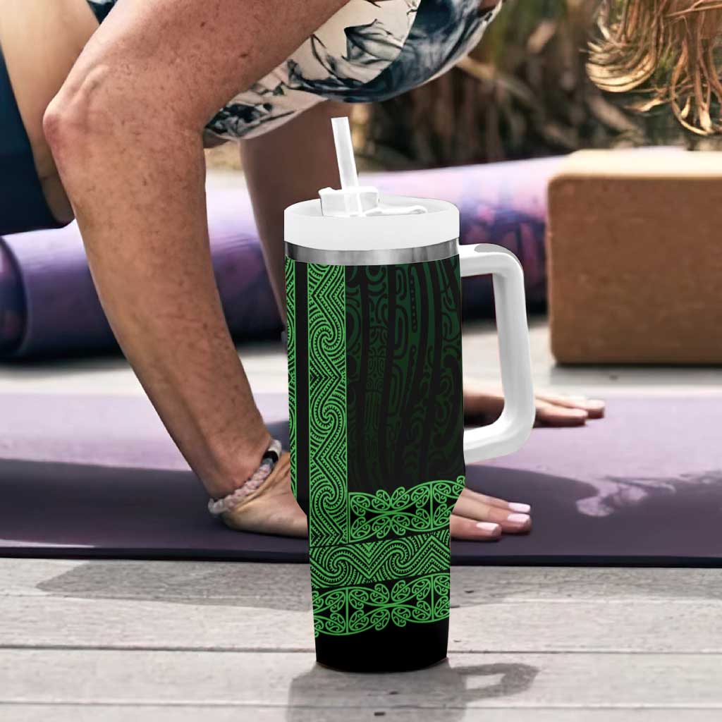 New Zealand Maori Kowhaiwhai Tumbler With Handle Kakariki Maui and Mangopare LT9 - Polynesian Pride