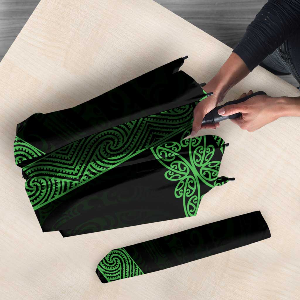 New Zealand Maori Kowhaiwhai Umbrella Kakariki Maui and Mangopare - Polynesian Pride