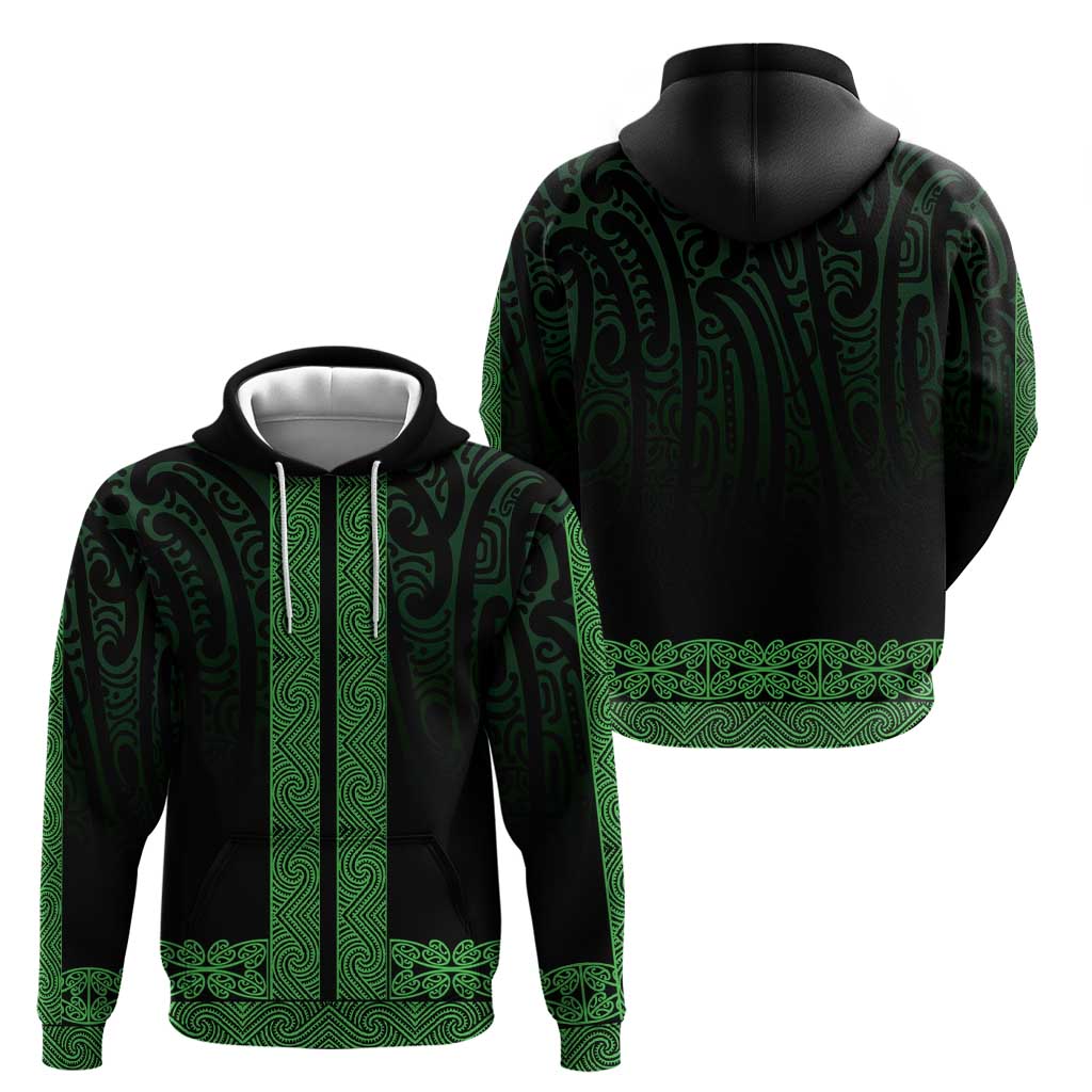 New Zealand Maori Kowhaiwhai Zip Hoodie Kakariki Maui and Mangopare LT9 - Polynesian Pride