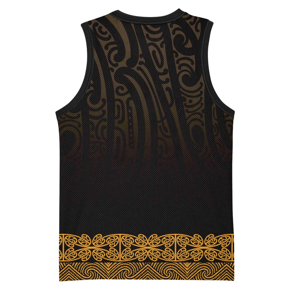New Zealand Maori Kowhaiwhai Basketball Jersey Karaka Maui and Mangopare LT9 - Polynesian Pride